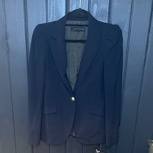 Zara navy blazer with gold embellishment